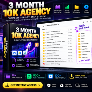 3 Month $10K  – Complete Agency Growth System