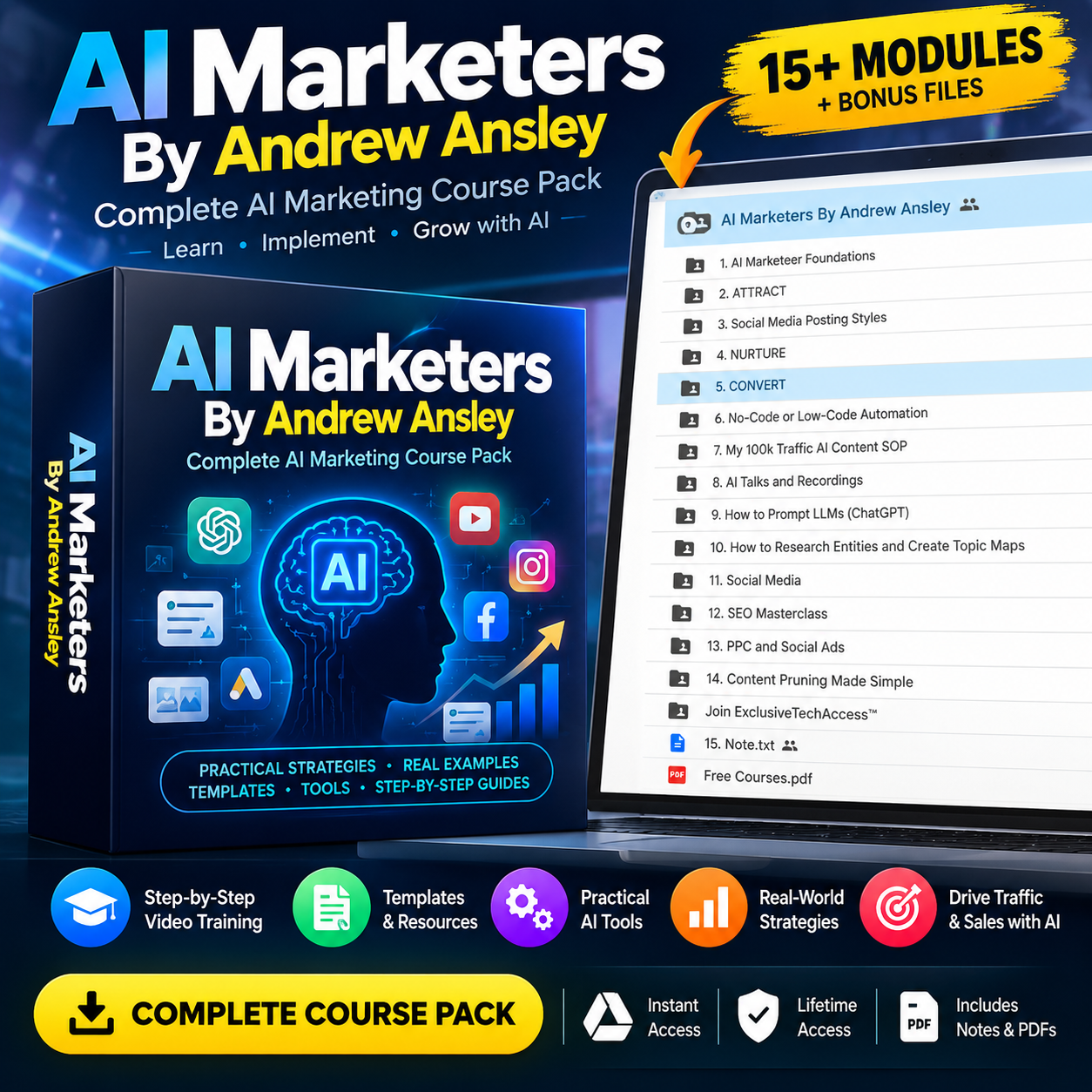 AI Marketers by Andrew Ansley — কমপ্লিট AI মার্কেটিং কোর্স প্যাক